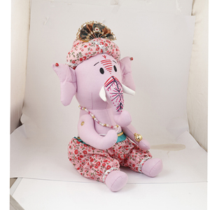 Peluche décorative rose Ganesha, poupée artisanale du Dieu Éléphant pour chambre d'enfant, cadeau de festival - Product Image 2