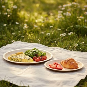 Assiettes jetables rondes en feuille de palmier de 8 pouces, compostables, pour pizzas et sandwichs, compatibles micro-ondes, idéales pour événements, mariages et traiteurs – Vente Flash - Product Image 4