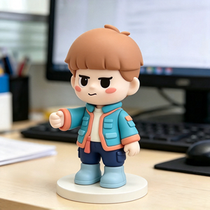 Wholesale Custom Eco-Friendly Soft PVC Action Figure Display Base <strong>Mini</strong> Art Toy <strong>Doll</strong> Game Studios Skateboard Graduation Christmas - Product Image 4