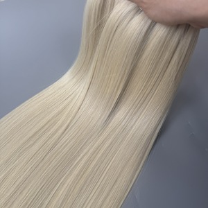 Extensiones de cabello de color natural humano vietnamita, precio de fábrica, cabello liso de hueso, Color Rubio - Product Image 2