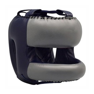 OEM High Quality Custom Logo Professional Boxing Head Guard 100% Genuine Cowhide Leather Full Face Boxing Head Gear - Product Image 2
