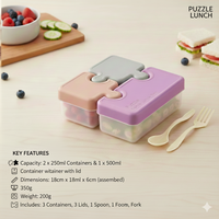 Boîte à lunch pour enfants nouveau-nés sans BPA, compatible micro-ondes, compatible lave-vaisselle, avec couvercle en PP |   Conteneur de stockage alimentaire à 3 compartiments anti-fuite