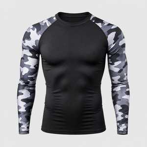 Camiseta Deportiva de Compresión de Manga Larga para Hombre, Ecológica, de Spandex/Poliéster, Transpirable, con Estampado por Sublimación, 240g, de Secado Rápido - Product Image 3