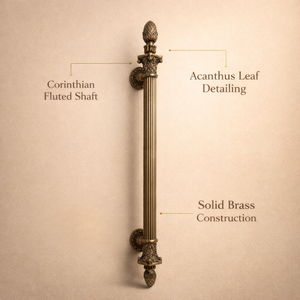 Manija de Puerta de Latón Sólido HI SAFE DDl5106 de 36 Pulgadas |   Manija de Entrada de Alta Resistencia con Acabado PVD Moderno para Puerta Principal de Hotel, para Exteriores - Product Image 5