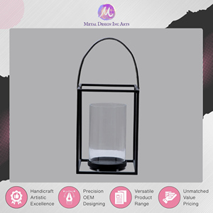 Linterna Metálica Decorativa para el Hogar, de Forma Cuadrada, Color Negro, Única, de Alta Calidad, a un Precio Excepcional - Product Image 2