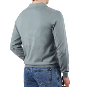 Polo de manga larga para hombre, diseño único, talla grande, liso, de alta calidad, al por mayor, más vendido. - Product Image 3