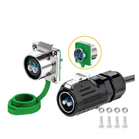 Konektor Bundar Tahan Air IP67 yang Trendi dan Tangguh, Adaptor Serat Optik Bundar Kecepatan Tinggi untuk Komunikasi Data