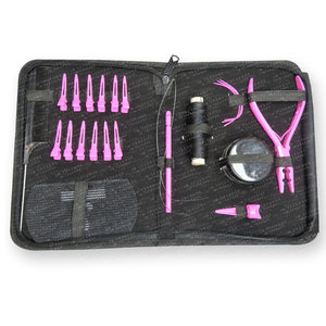 Customized Hair Extension & Micro Links Hair Extensions <b>Tools</b> Kit in Hot <b>pink</b> Color Customized Design Custom Logo - Product Image 1