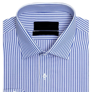 เสื้อโปโลผู้ชายพรีเมียมขายส่ง - ลายทางสีน้ำเงิน สวมใส่สบายสำหรับออฟฟิศ - รับผลิตแบบ OEM - Product Image 2