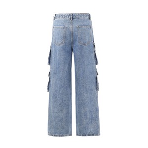 Pantalones Vaqueros de Mezclilla para Hombre, Estilo Snow Wash, Buena Calidad, Cómodos, Corte Holgado, Pierna Ancha, Estilo Urbano, Casuales, para Invierno - Product Image 2