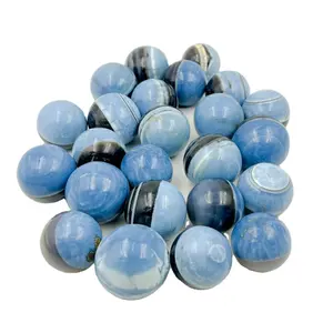 Facettes d'opales bleues de qualité supérieure, en vrac, forme personnalisée, ronde, ovale, cristaux de guérison, pierre de palmier
