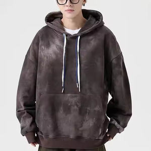 Survêtement d'hiver épais personnalisé OEM, coupe évasée, style vintage, sweat-shirt polaire pour homme, taille XL, avec logo, haute qualité - Product Image 2