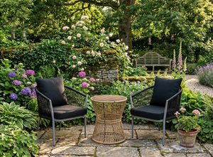 Set of 3 Pieces of Rattan <b>Outdoor</b> Bistro Set <b>Round</b> Coffee <b>Table</b> Rattan Patio Set for Garden, Living Room Balcony Made in Vietnam - Product Image 3