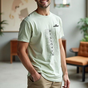 Camiseta elegante para hombre con material transpirable, camiseta para hombre para la moda diaria y un estilo relajado. - Product Image 3