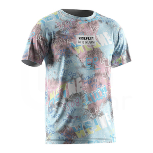 Men's <b>tie</b>-dye t-shirt Casual <b>knitted</b> regular fit O-neck short sleeve top Patterned men's shirt <b>Tie</b>-dye casual top - Product Image 3