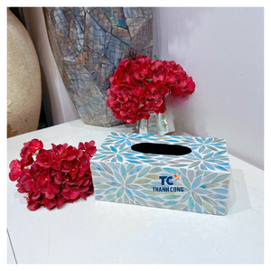 Boîte à mouchoirs en nacre, approvisionnement direct d'usine, style intérieur haut de gamme, boîte à mouchoirs en nacre, Vietnam - Product Image 1