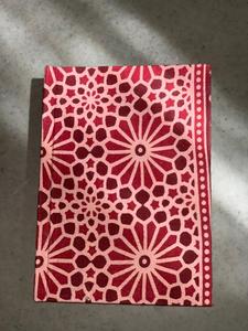 Block Printed Fabric Notebook Handmade Paper <b>Journal</b> Floral Cotton Cover Diary Metal Lock Closure Vintage <b>Writing</b> Book - Product Image 2