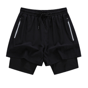 OEM ODM Custom Wholesale American Football Basketball Shorts Double <b>Layer</b> Breathable Quick Dry Anti-Wrinkle Solid Lace Sporty - Product Image 2