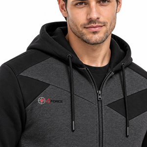 Custom Men Zipper Hoodie Full <b>Zip</b> <b>Hooded</b> Sweatshirt Soft Fleece Fabric Lightweight Construction Comfortable Fit Casual Apparel - Product Image 5