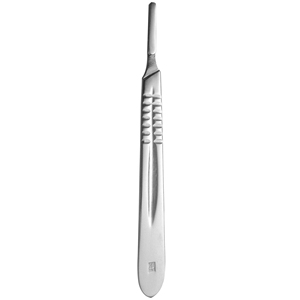 Mango de Bisturí Quirúrgico N.° 4 de Acero Inoxidable, Mango de Cuchillo Manual para Cirugía General, Instrumento de Clase I con Certificación CE - Product Image 1