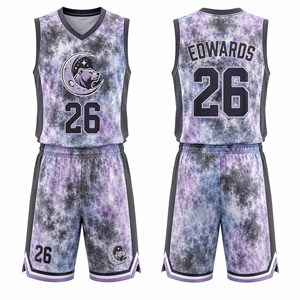 Uniforme de basketball sublimé, personnalisation en gros, design graphique, logo, nom, numéro, couleurs, tissu respirant et anti-humidité - Product Image 6