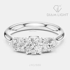 Bague de fiançailles en or blanc 14 carats avec diamant de laboratoire certifié IGI, taille ronde 0,668 carats, bijou raffiné, cadeau d'anniversaire - Product Image 1