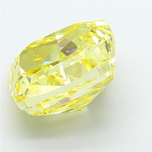 Diamante amarillo vivo brillante cultivado en laboratorio, corte cojín, certificado, tipo CVD, brillo radiante, para joyería fina y elegante. - Product Image 3