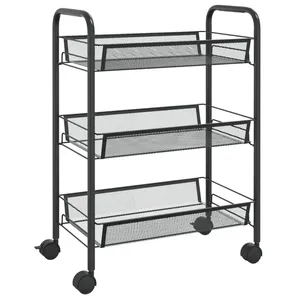 Heavy Duty Handmade Metal Eco-Friendly American Style Utility Storage Trolley Cart Commercial Catering Kitchen Hotel Restaurant - Product Image 1