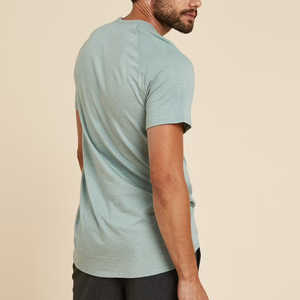 Camiseta deportiva de talla grande para hombre, corte ajustado, estilo deportivo y urbano para culturismo y deportes, 100% algodón, camisetas para hombre - Product Image 5