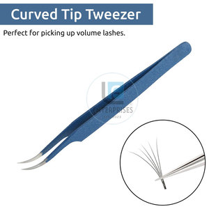 Pince à épiler pour extensions de cils sur mesure, style unique, couleur unie - Product Image 2