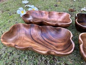 Plateau de service en bois fait main, bois naturel, plateau de service pour la cuisine, le thé, le café, respectueux de l'environnement, pour la maison et les restaurants - Product Image 3