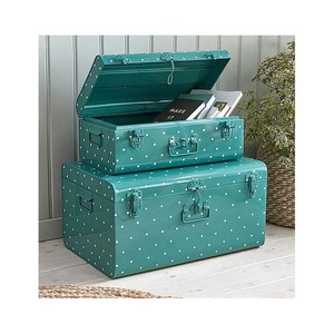 Set Of Two Rectangular Shape <b>Trunk</b> <b>Storage</b> <b>Box</b> With Finest Quality Metal <b>Trunk</b> <b>Box</b> For Home Decor And Organizer - Product Image 1