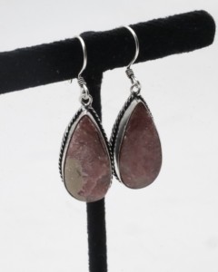 Natural Agate <b>Hoop</b> Earrings with German <b>Silver</b> – Handmade Gemstone <b>Hoop</b> Jewelry for Women - Product Image 2