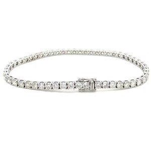 Bracelet tennis en diamant CVD cultivé en laboratoire, or 14K 18K, coupe ronde VVS, bijoux de luxe pour femmes, vente en gros - Product Image 2