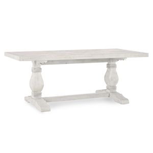 Tavolo da pranzo Caleb da 78 pollici in avorio anticato - Product Image 1