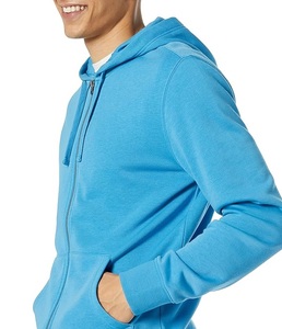 Nouveau sweat à capuche zippé élégant pour homme, 100 % coton, manches longues, col tombant, couleur unie, confortable, service OEM, Bangladesh - Product Image 3