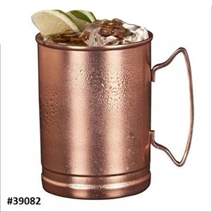 Tasse en cuivre pur en métal d'arrivée fraîche Table à manger poignée en laiton décorative tasse en cuivre Mule de Moscou - Product Image 3