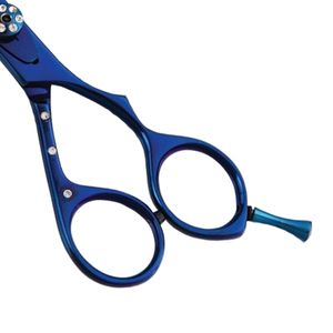 Ciseaux de Démêlage Professionnels Bleus en Acier Inoxydable de Haute Qualité pour Droitiers, Outils de Salon de Coiffure et de Barbier, Faible MOQ, Emballage Personnalisé - Product Image 4