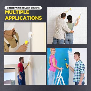 Kit Rullo per Pittura Angoli da 10 Pezzi con 9 Utensili per Angoli in Cartongesso e Rullo per Pittura da 3 Pollici con Manico da 12 Pollici per Applicazione Stucco - Product Image 3