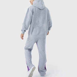 2026 Custom Puff Print Tracksuit <b>Men</b> Heavyweight Terry Cotton Oversized Wide Leg Sweat Suit Winter Streetwear - Product Image 5