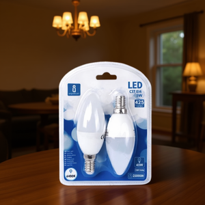 Lampadina a LED C37 E14 5W 6400K bianco freddo, confezione da 2 pezzi - Product Image 3