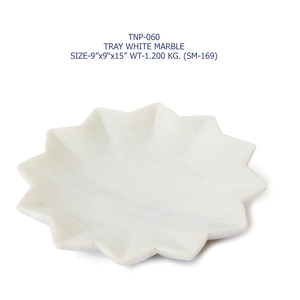 Bandeja para Velas de Mármol Blanco Divine Lotus, Elegante Plato Decorativo Festivo para Fiestas Navideñas, Adorno de Piedra Premium, Precio al por Mayor - Product Image 3