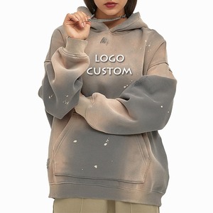 Fournisseur de sweats à capuche personnalisés, coupe oversize à épaules tombantes, style boxy, faible MOQ, 10 % coton, 90 % polyester, impression, broderie, effet délavé vintage - Product Image 4