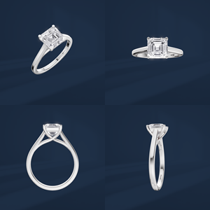 Bague de fiançailles classique en diamant taille Asscher 2 carats en platine PT950 pour femme - Product Image 6
