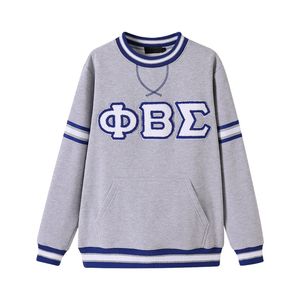 Sudadera de Cuello Redondo con Letras Blancas de Phi Beta Sigma para Hombre, Ajuste Cómodo, Tela Premium, Ropa Casual de Fraternidad Griega - Product Image 2