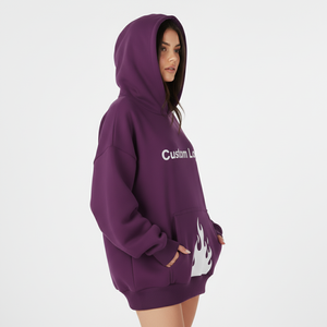 Sudadera con capucha francesa de alta calidad, 100% algodón grueso, sudadera con capucha tipo pullover, logotipo personalizado, sudaderas con capucha lisas de felpa para hombre y mujer - Product Image 3