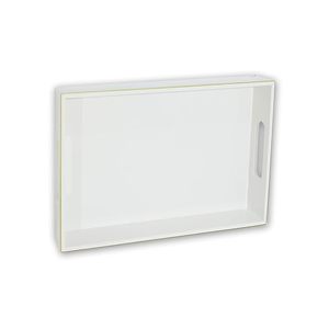 Modernas Bandejas de Servir de Madera con Asas Metálicas, Plato Decorativo Rectangular con Ranuras para el Hogar, Regalo de Boda - Product Image 3