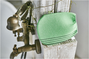 Spugna Esfoliante Verde per Bagno, Cuscinetto Massaggiante per il Corpo, Spazzola in Gomma per Pulizia Doccia, Confezione Personalizzata - Product Image 3