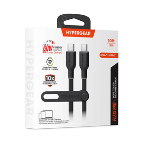 Cavo dati USB-C a USB-C Flexi PRO da 10 piedi nero - Product Image 6