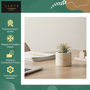 Maceta de Piedra de Travertino Mini, Elegante y Ecológica, para Decoración del Hogar y Jardín, en Varios Tamaños, para Plantas Suculentas - Product Image 5
